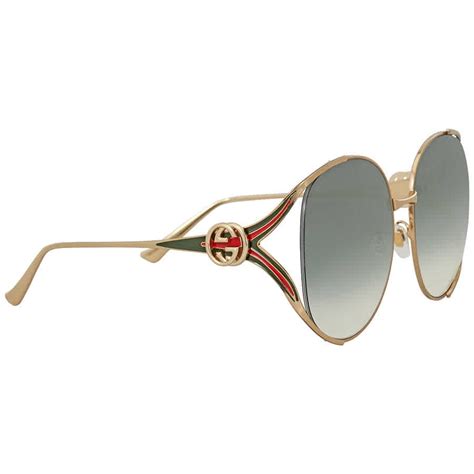 Gucci Green Gradient Sunglasses GG0225S 003 63 